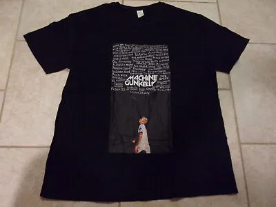 Buy Machine Gun Kelly T-shirt Xxl Rap Song Titles Photo Wearing Baseball Jersey Mgk • 141.75£