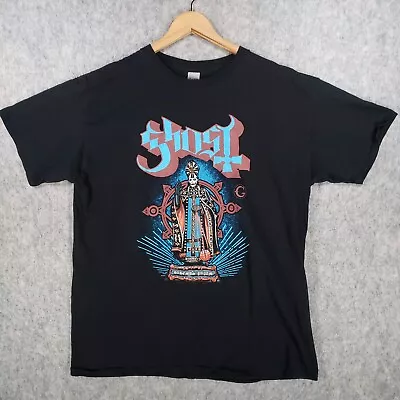 Buy Ghost Shirt Mens Large Black Habemus Papam Music Rock Gnarly Band Festival Top • 19.95£