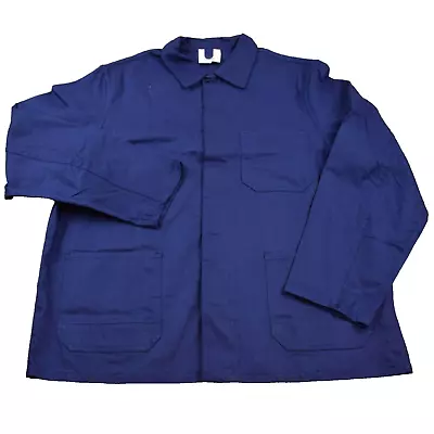 Buy Vtg French EU Worker CHORE Work Shirt Jacket - Sz Large #64 HERRINGBONE • 23.99£