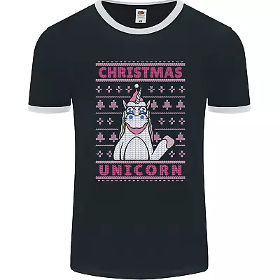 Buy Funny Christmas Unicorn Mens Ringer T-Shirt FotL • 11.99£