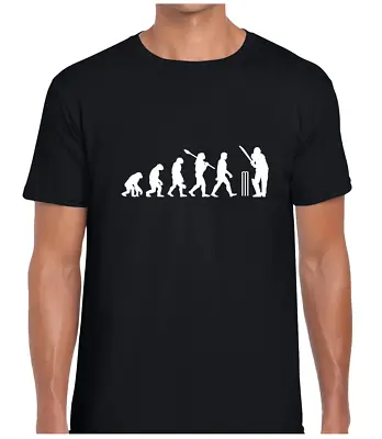 Buy Evolution Of A Cricketer Mens T Shirt Top Funny Cricket Player Gift Present Idea • 7.99£