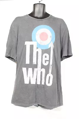 Buy The Who T-Shirt 3XL Grey Graphic Print Short Sleeve Festival Band 2019 Mens • 11.99£