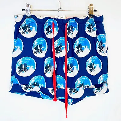 Buy Peter Alexander ET Classic Drawstring Blue Pyjama Cuff Shorts Womens Size Small • 15.46£