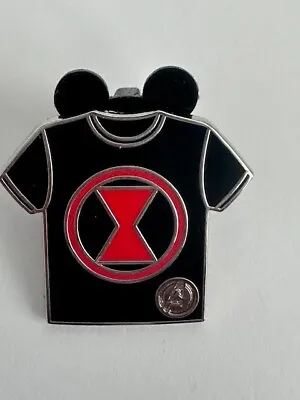 Buy Disney Pin Black Widow Marvel T-Shirt Hidden Disney Disneyland 2024 (D2) • 23.63£