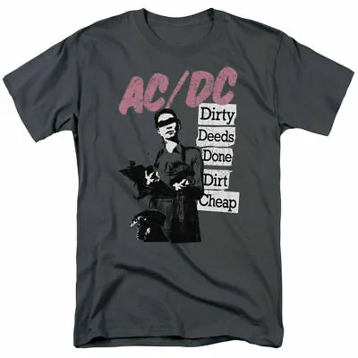 Buy AC/DC Dirty Deeds Kids T Shirt Officially Licensed Rock Band Merch NEW Charcoal • 18.18£