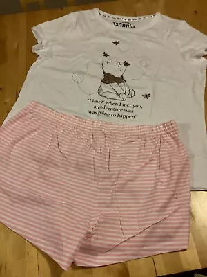 Buy BNIB New Disney Winnie The Pooh Shorties Pyjamas - 20/22 - Pink & White • 10£