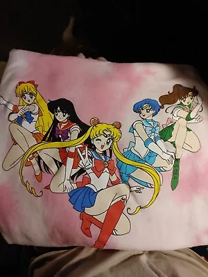 Buy Hot Topic Sailor Moon Group Pink Tie Dye Hoodie Size Small Sweatshirt Nice • 11.61£
