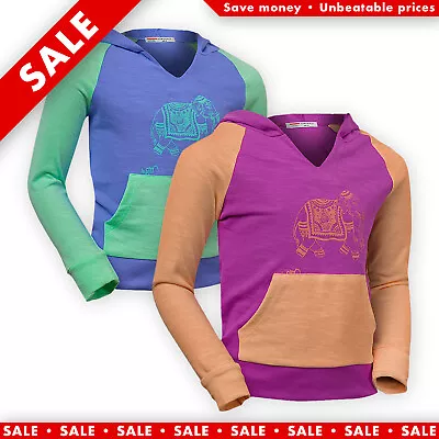 Buy Kids Girls Elephant Graphic Hoodie Cotton Long Sleeve Top • 5.99£