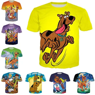 Buy Cartoon Scooby Doo Streetwear Women Men T-Shirt 3D Print Short Sleeve Tee Tops • 5.99£