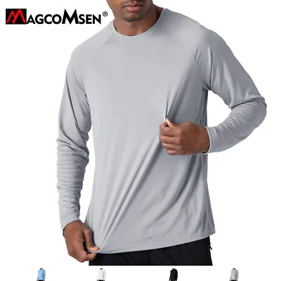 Buy Men's Anti-UV Sun Protection T-shirt Long Sleeve Sun Block Workout Shirt Tops • 17.99£