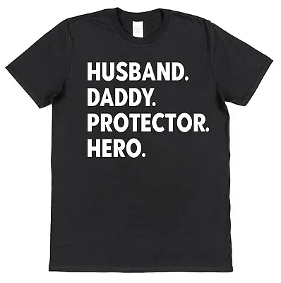 Buy Husband Daddy Protector Hero T-Shirt For Dad Father's Day Gift Idea Present Tee • 15.95£