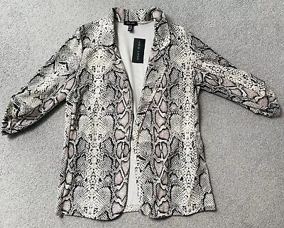 Buy Ladies New Look Gorgeous Snake Print Blazer Jacket Size 12 New 🖤 • 10£