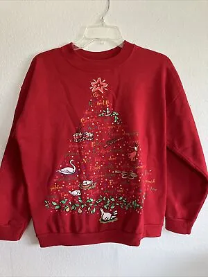 Buy Vintage 90s Tacky Retro Ugly Christmas Sweater Sweatshirt Size M Womens 12 Days • 14.45£