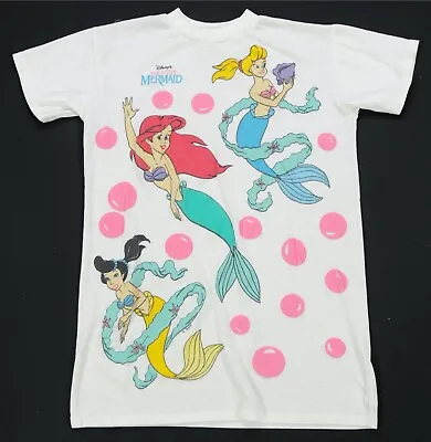 Buy Rare Vintage DISNEY’S The Little Mermaid 1989 All Over Print T Shirt 80s 90s • 284.97£