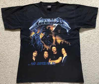 Buy 01 Original Vintage Metallica And Justice For All T Shirt Double Sided Mens M • 18.97£
