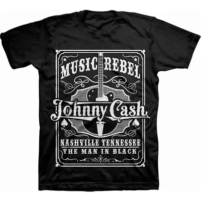 Buy JOHNNY CASH- MUSIC REBEL Official T Shirt Mens Licensed Merch New • 15.95£