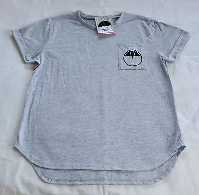 Buy The Umbrella Academy Ladies Grey Embroidered Short Sleeve T Shirt Size XL New • 12.63£