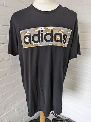 Buy Adidas Crew Neck T Shirt - Size XL - Black & Camouflage - P2P 25  • 7.95£