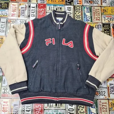 Buy Fila Thermore Varsity Thick Jacket Warm Vintage Rare Only One Online • 35£