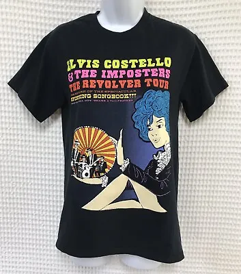 Buy Elvis Costello & The Imposters 2011 The Revolver Tour Small Black T-shirt Rock • 33.77£