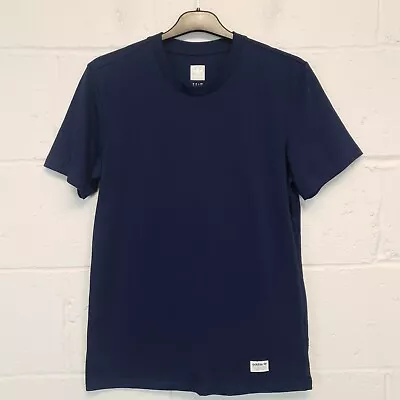 Buy Adidas Mens T-Shirt SMALL Blue Crew Neck   Regular Logo EXCELLENT COND • 9£