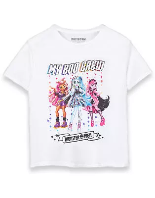 Buy Monster High White Short Sleeved T-Shirt (Girls) • 10.99£