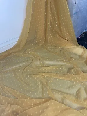 Buy 1 Mtr Gold Dot Dobby Chiffon Dress Fabric...45” Wide (114cm) • 5.75£