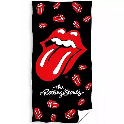 Buy Official The Rolling Stones Tongue Logo Bath Beach Towel • 19.99£