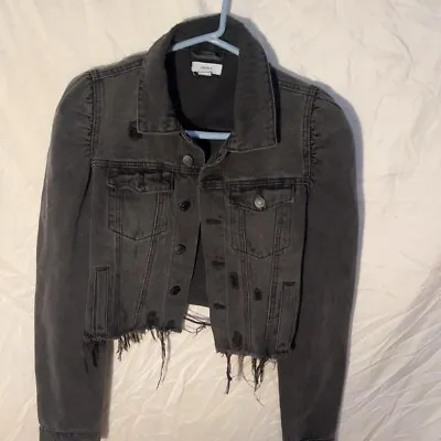 Buy Dark Grey Denim Jacket Women’s Size: L • 23.62£