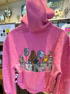 Buy 2024 Disney Star Wars Artist Series Will Gay Pink Zip Up Jacket Hoodie Adult XL • 105.67£