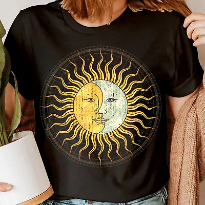 Buy The Moon And The Sun Earth Nature Vintage Womens T-Shirts Tee Top #6ED • 9.99£