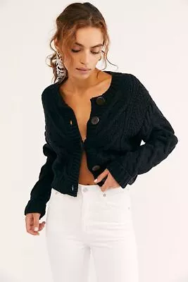 Buy New Women Black Oversized Crop Length Cable Cardigan.More Colours. UK 8 10 12 14 • 24.99£