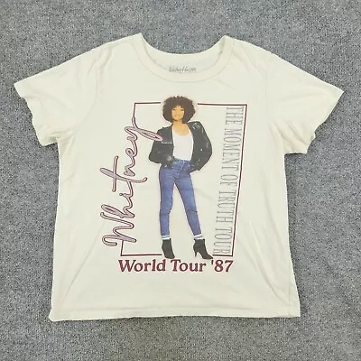Buy Whitney Houston Shirt Women XL Beige The Moment Of Truth World Tour Short Sleeve • 10.41£
