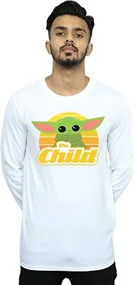 Buy New Men's Mandalorian Yoda The Child  Cotton Long Sleeve T-shirt White Sz S • 9.99£