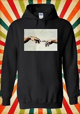 Buy Michelangelo Hands Of God And Adam Men Women Unisex Top Hoodie Sweatshirt 2448 • 17.95£