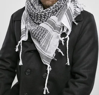 Buy Cotton Palestinian Soft Shemagh Scarf Keffiyeh Head Wrap Military Army Neck Wrap • 11.39£