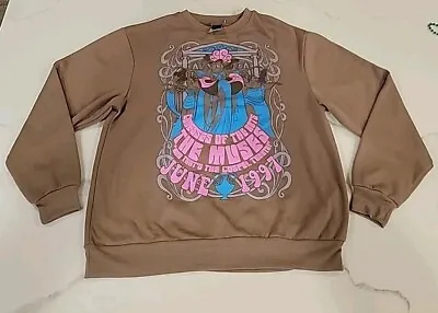 Buy Women's Disney Hercules Muses Crew Neck Long Sleeve Graphic Sweatshirt - Brown S • 9.73£