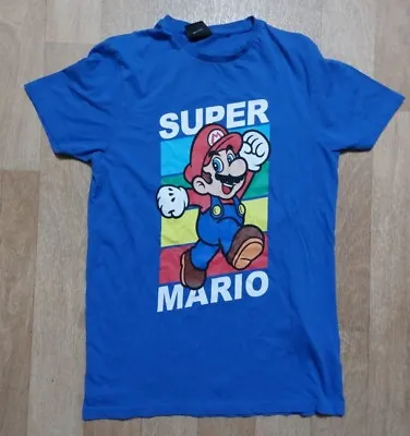 Buy Mens Blue Primark Super Mario T Shirt. Size M. New • 2£