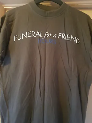 Buy FUNERAL FOR A FRIEND Hours - 2005 Tour T-Shirt - Size S - Khaki Green • 5.99£