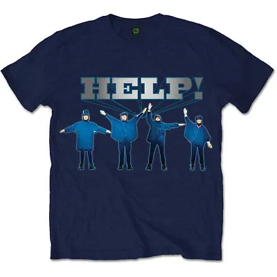 Buy Blue The Beatles Help John Lennon Official Tee T-Shirt Mens • 15.99£