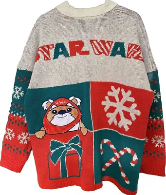 Buy Rare Disney Star Wars Ewok Spirit Jersey Knit Jumper Sweater Top - New Christmas • 120£