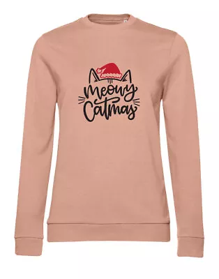 Buy Meowy Catmas Cat Christmas Jumper Sweatshirt Ladies Women's Xmas Top • 22.49£
