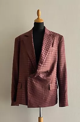 Buy NEW Vivienne Westwood Men's Asymmetric Jacket In Burgundy Check Suiting Size 48 • 200£
