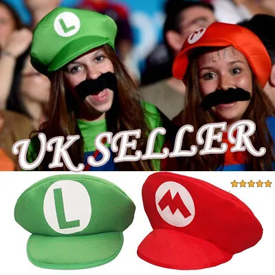 Buy Super Mario Bros Luigi Foam Hat Fancy Dress Costume Party Cap Gift Halloween UK • 4.73£