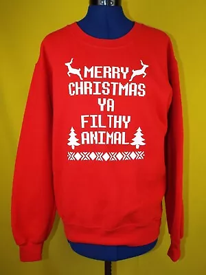 Buy Home Alone 2 'Merry Christmas, Ya Filthy Animals' Christmas Jumper Size Small • 20£