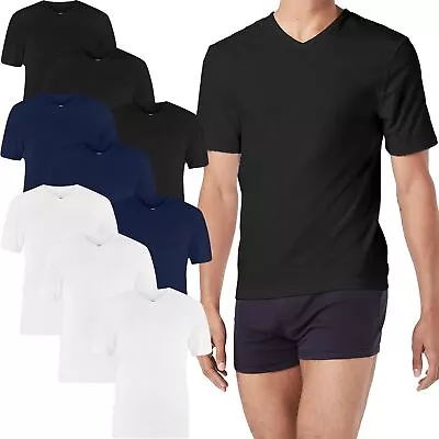 Buy M&S Pack Of 3 Pure Cotton V Neck Plain Vest T Shirt Marks & Spencer Slim Top Gym • 10.99£
