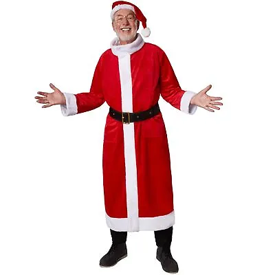 Buy Santa Claus Costume Set Christmas Xmas Adult Festive Traditional Beard Men Red • 18.99£