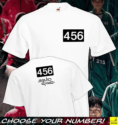 Buy Squid Game Player Number Patch T-Shirt Inspired Logo Korean 456 Netflix Gift • 9.49£