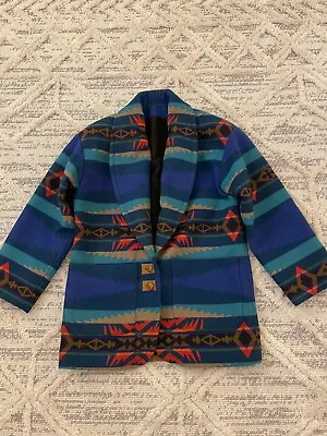 Buy Vintage Pendleton Knockabouts Southwestern Navajo Aztec Tribal Coat Women’s L • 170.49£