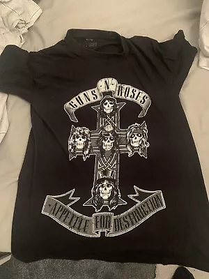 Buy Guns N Roses T Shirt Appetite For Destruction Rock Band Merch Tee Sz S • 8£